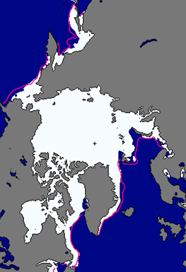 Polar Sea Ice cover in January 2014