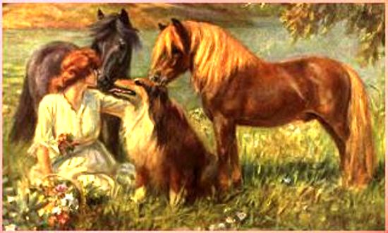 Scanned painting : Horses of World - Book, 1923